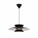 Люстра чорна підвісна з геометричним плафоном  D-45 cm E27 Black Double Cone 25129-100006897