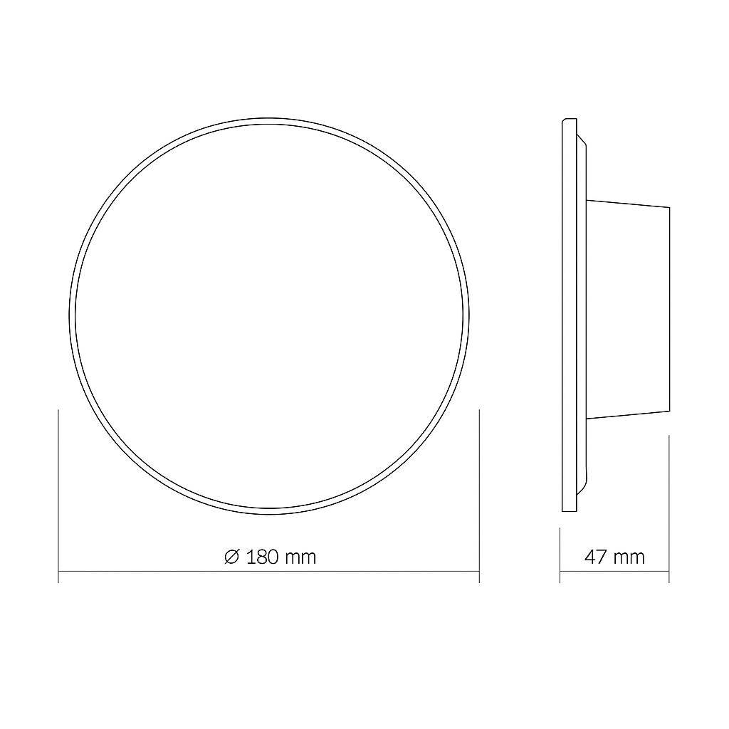 Світильник білий круглий фасадний світлодіодний Led 12W / 18W White Vido Circle 251154-100006497