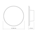 Світильник білий круглий фасадний світлодіодний Led 12W / 18W White Vido Circle 251092-100006345251154-100006497