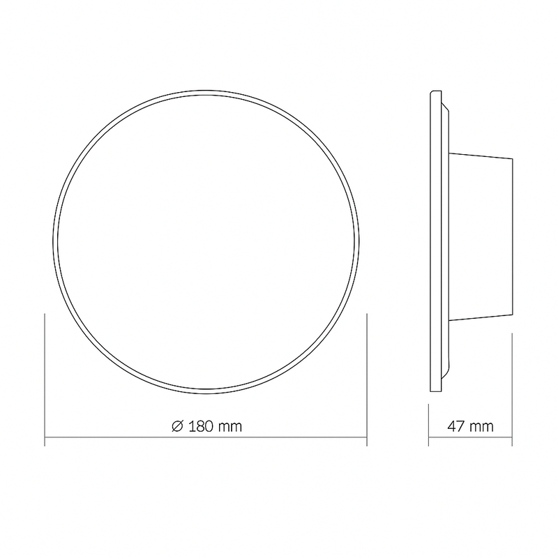 Світильник білий круглий фасадний світлодіодний Led 12W / 18W White Vido Circle 251092-100006345251154-100006497