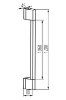 Настінні світильники чорні L-90 cm / L-120 cm IP54 Led 3000K / 4000K Black Line 260532-100007930