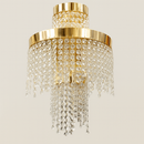 Настінний світильник золотий каскадний з кришталевий H-45 cm Led 30W Gold Crystal Cascade Wall lamp 251235-100006790