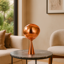Настільна лампа мідна з плафоном органічної форми H-52 cm E27 Rose Gold Melt plazma desk lamp 250931-100006065