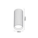 Точковий світильник білий H-10 cm D-5.5 cm GU10 White Gofre 260260-100007361