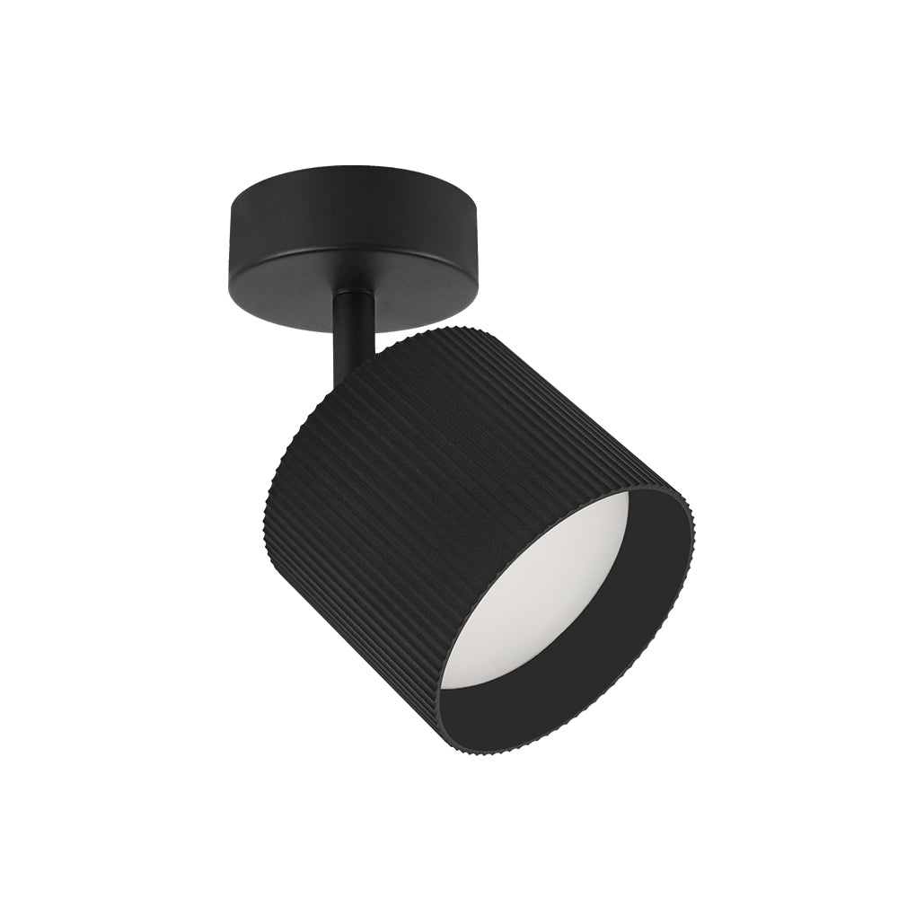 Точковий світильник чорний H-13.5 cm D-8.3 cm GX53 Black Gofre 260260-100007375