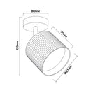 Точковий світильник чорний H-13.5 cm D-8.3 cm GX53 Black Gofre 260260-100007375