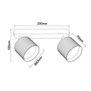 Точкові світильники білі H-13.5 cm D-5.5 cm GX53 White Gofre 260260-100007366