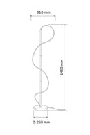 Торшер чорний H-145 cm Led 36W 4000K Black Rope 251240-100006996