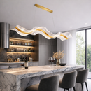 Люстра підвісна золота з прозорим плафоном L-100 cm Led 26W Silk Gold+Transparent 260231-100007456