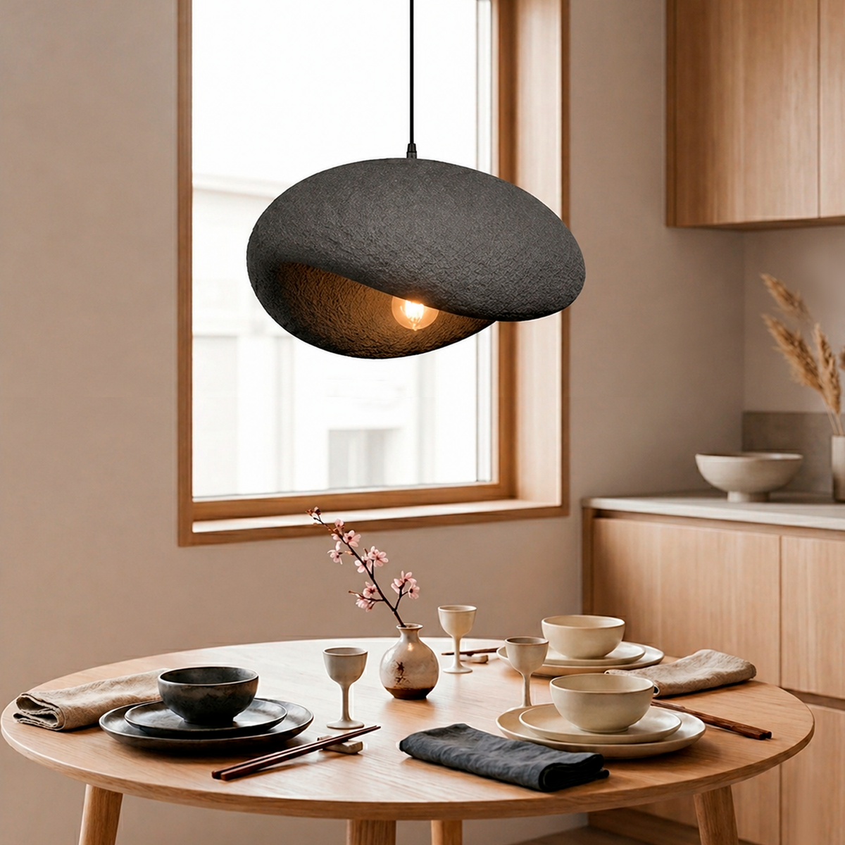 Підвісний світильник графіт D - 40 cm / 60 cm / 80 cm E27 Black Wabi Sabi 260431-100007851