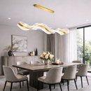 Люстра підвісна золота з прозорим плафоном L-100 cm Led 26W Silk Gold+Transparent 260231-100007456