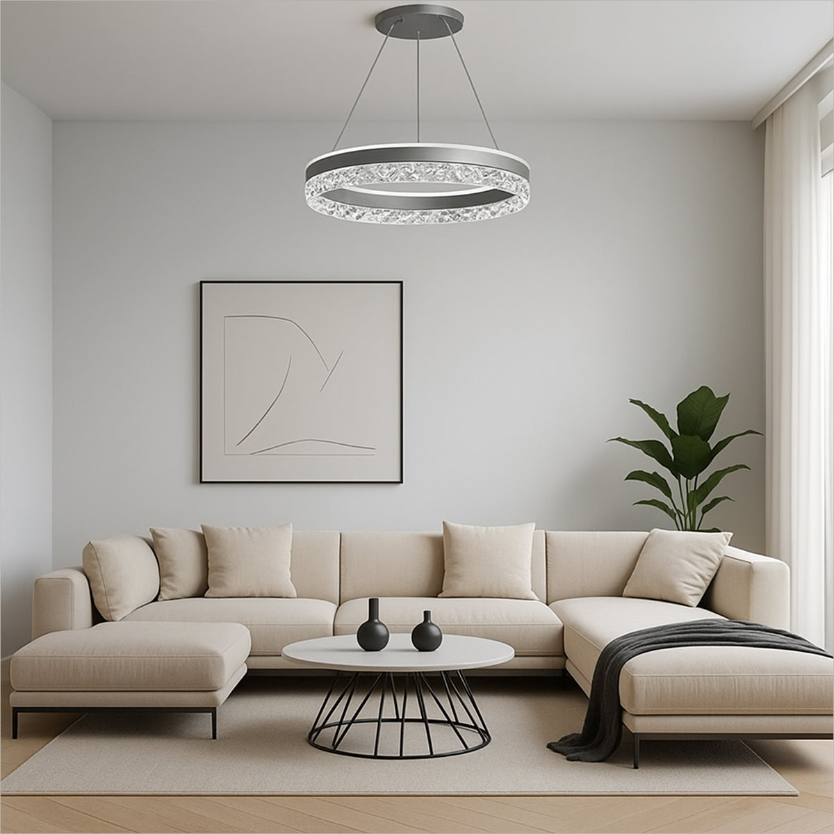 Люстра Circle Chrome D-50cm 96W 250576-100004707