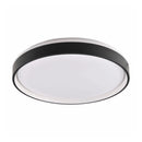 Стельовий світильник чорний світлодіодний D-38.5 cm H-7 cm IP44 Led 48W Black+White Circle 250940-100006036