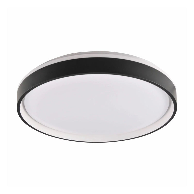 Стельовий світильник чорний світлодіодний D-38.5 cm H-7 cm IP44 Led 48W Black+White Circle 250940-100006036