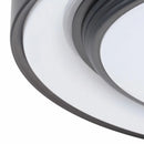 Стельовий світильник чорний D-30 cm H-3 cm IP44 Led 48W Black Double Circle 260940-100008890