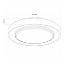 Стельовий світильник чорний D-30 cm H-3 cm IP44 Led 48W Black Double Circle 260940-100008890