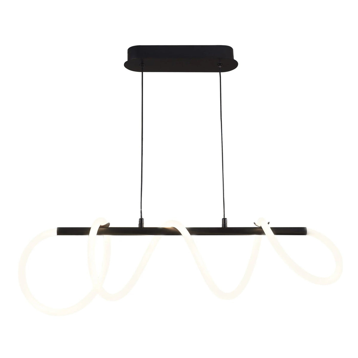 Підвісна люстра чорна L-60 cm Led 38W 4000K Black Rope 251240-100006879