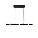 Підвісна люстра чорна L-60 cm Led 38W 4000K Black Rope 251240-100006879