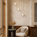 Люстра підвісна золота L-60 cm Led 16W Black+French Gold Birds 251131-100006602