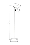 Торшер чорний H-138 cm GU10 Black Tube 251240-100006990