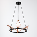 Люстра підвісна золота D-35 cm Led 16W Black+French Gold Birds 251131-100006603