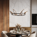 Люстра підвісна золота D-55 cm Led 33W Black+French Gold Birds 251131-100006605