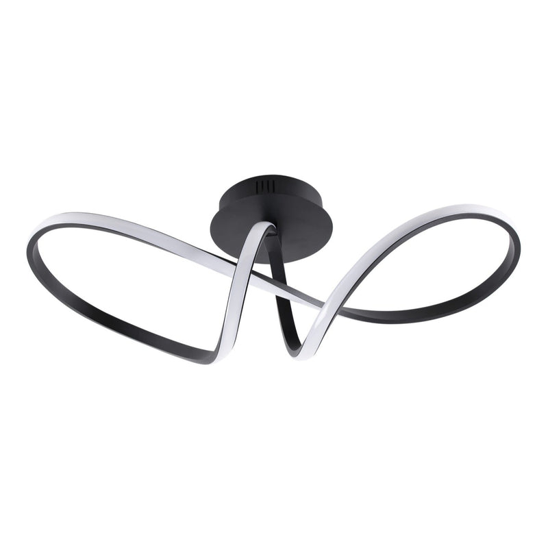 Стельва люстра чорна хвиляста H-23 cm W-61 cm Led 33W 4000K Black Wave 250940-100006079
