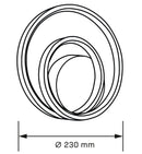 Настінний світильник чорний D-25 cm 4000К Led 15W Black Twin Circle 251040-100006402