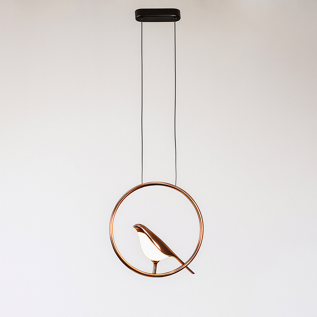 Світильник підвісний золотий D-30 cm Led 6W Black+French Gold Birds 251131-100006599