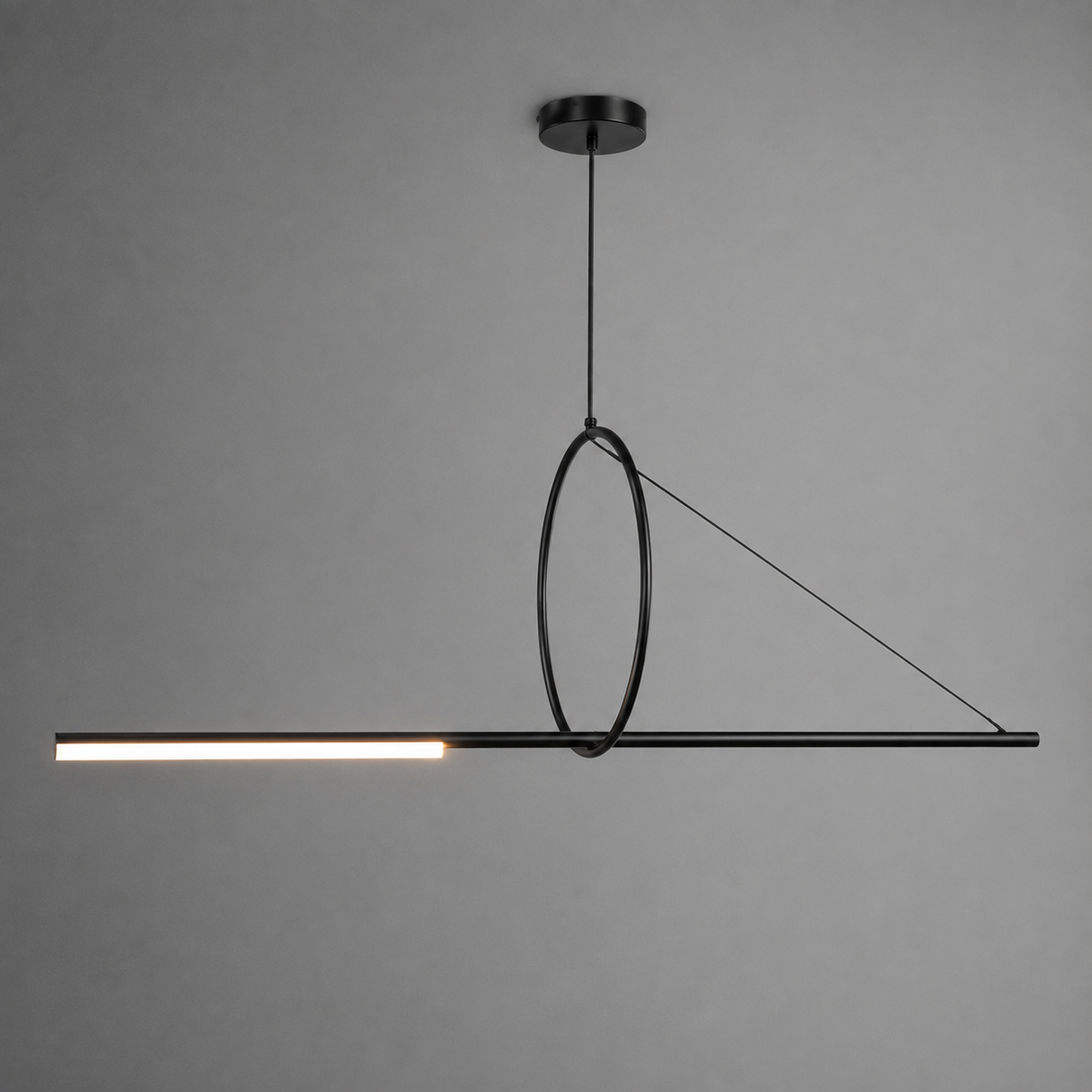 Люстра чорна підвісна видовжена L-120 cm Led 24W Black Looma 260822-100008619