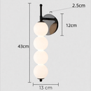 Світильник настінний чорний на 3 / 4 / 5 плафонів куль Led 5W / 6W / 8W Black + White Bollo Pearls 260458-100007775