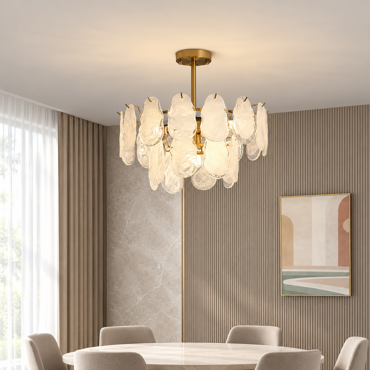 Підвісна люстра Cloud Gold + White D-40 см / D-50 см 230918-100002560