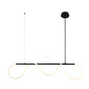 Підвісна люстра чорна L-165 cm Led 36W 4000K Black Rope 251236-100006893