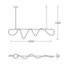 Підвісна люстра чорна L-165 cm Led 36W 4000K Black Rope 251236-100006893