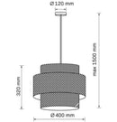 Підвісна люстра D-40 cm E27 Earthlight 260140-100007075