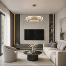 Люстра підвісна золота D-40 cm / 50 cm Led 40W / 50W Gold Crystal 260822-100008620