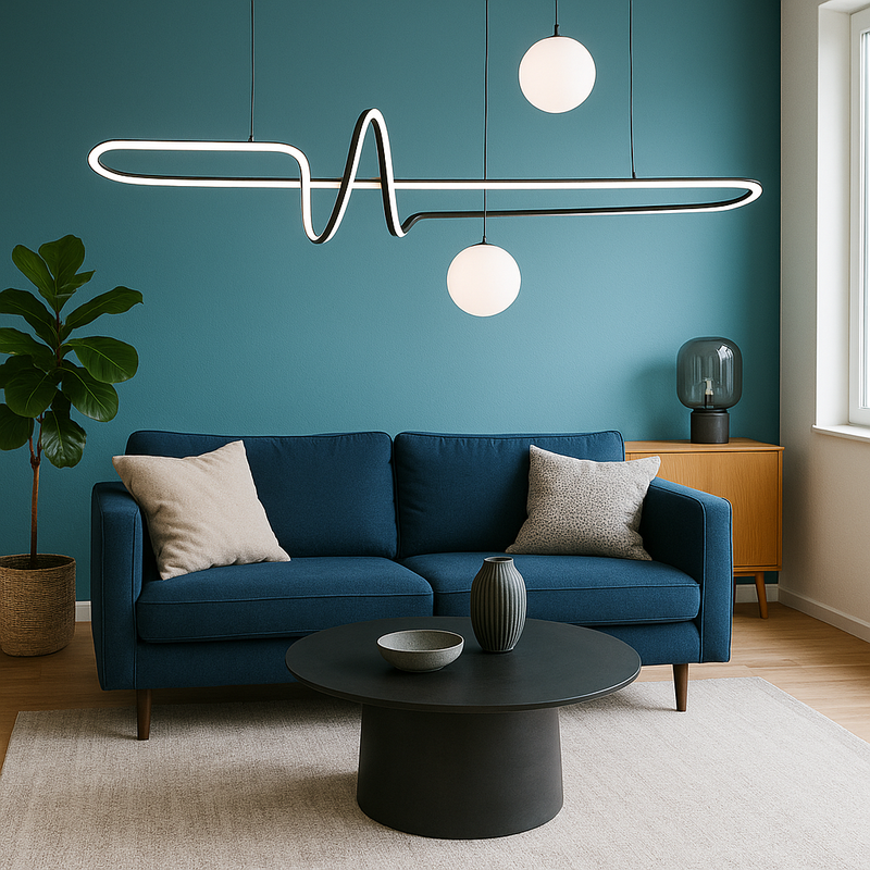 Люстра підвісна Balance L-100cm Black Led-модуль+G9 250618-100005058