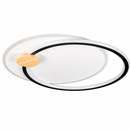 Стельова люстра чорно-біла з акриловим плафоном L - 48 cm H - 4,5 cm Led 66W Black+White Rings 260531-100007975