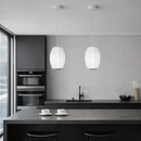 Світильник білий підвсний D-19 cm / 28 cm E27 White Lightness Oval 260218-100007464