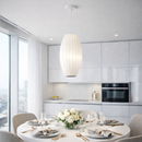 Світильник білий підвсний D-19 cm / 28 cm E27 White Lightness Oval 260218-100007464