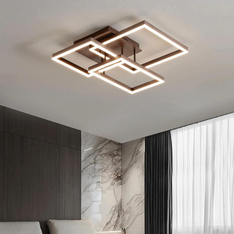 Люстра стельова з пультом Squares and rectangle L-73 Led 120W 3000K-6000K Silver / Gold / Coffee / White 240419-100003235
