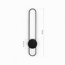 Настінний світильник чорний H-60 cm Led 15W Black Clip Lamp 260218-100007465
