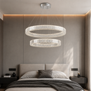 Люстра підвісна хромована на 2 кільця D - 30 cm + 50 cm Led Chrome Crystal 260822-100008624