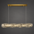 Люстра підвісна золота видовжена L - 80 cm Led 60W Gold Crystal 260822-100008625