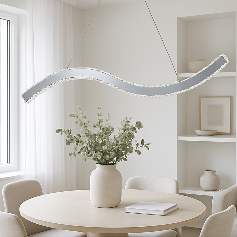 Люстра підвісна Wave L-80cm Chrome 21W 250535-100005004