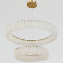 Люстра золота кільцева подвійна з кришталевим плафоном 80+50 cm Led 75W Gold Win Crystal 251235-100006791