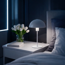 Лампа настільна біла з купольним плафоном H-40,5 cm E14 White Elie 260209-100007491