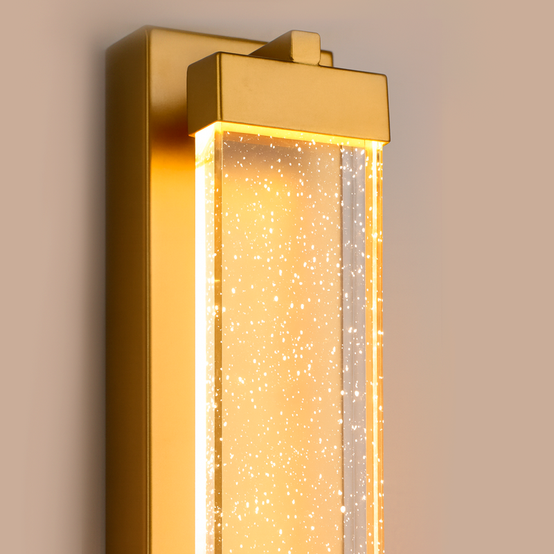 Світильник настінний золотий з прозорим плафоном H-35 cm Led 12W Gold Bubbles Grand Glass 251036-100006364