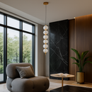 Підвісний світильник золотий з прозорим плафоном H-80 cm Led 52W Clear Colours 250931-100006122