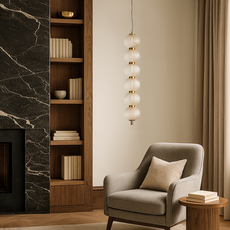 Підвісний світильник золотий з прозорим плафоном H-80 cm Led 52W Clear Colours 250931-100006122